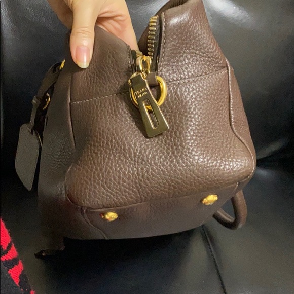 Auth PRADA Leather Satchels+Tag+Key+Cloche+Padlock - Picture 11 of 12